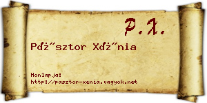 Pásztor Xénia névjegykártya